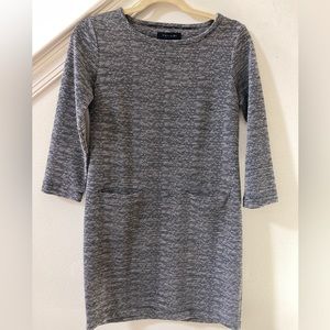 Tahari Womens Texture Pattern Besom Pocket Black White Dress Size Extra Small